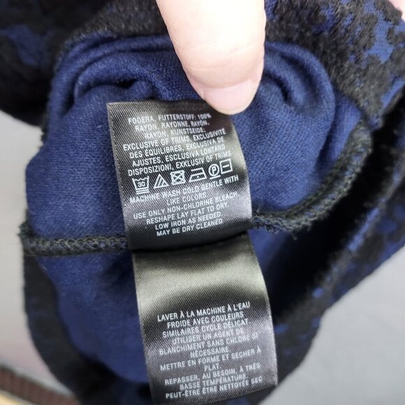 Moulinette Soeurs Larkin Dress 4 Sleeveless Black Lace Navy Sequin Anthropologie - Picture 11 of 15